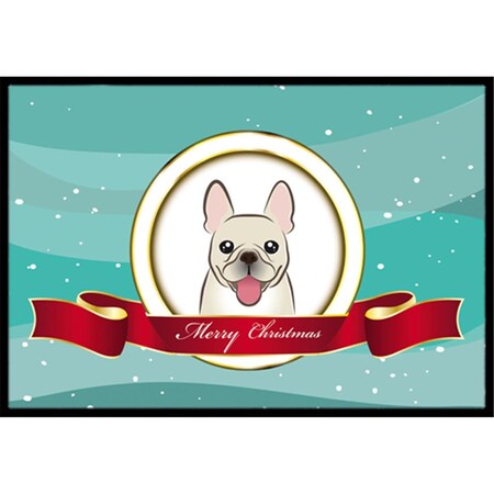 Carolines Treasures Carolines Treasures BB1548JMAT French Bulldog Merry Christmas Indoor & Outdoor Mat; 24 x 36 in. BB1548JMAT